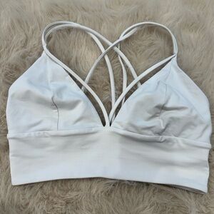 Lululemon White Strappy Back Light Support Sports Bra (no tag)